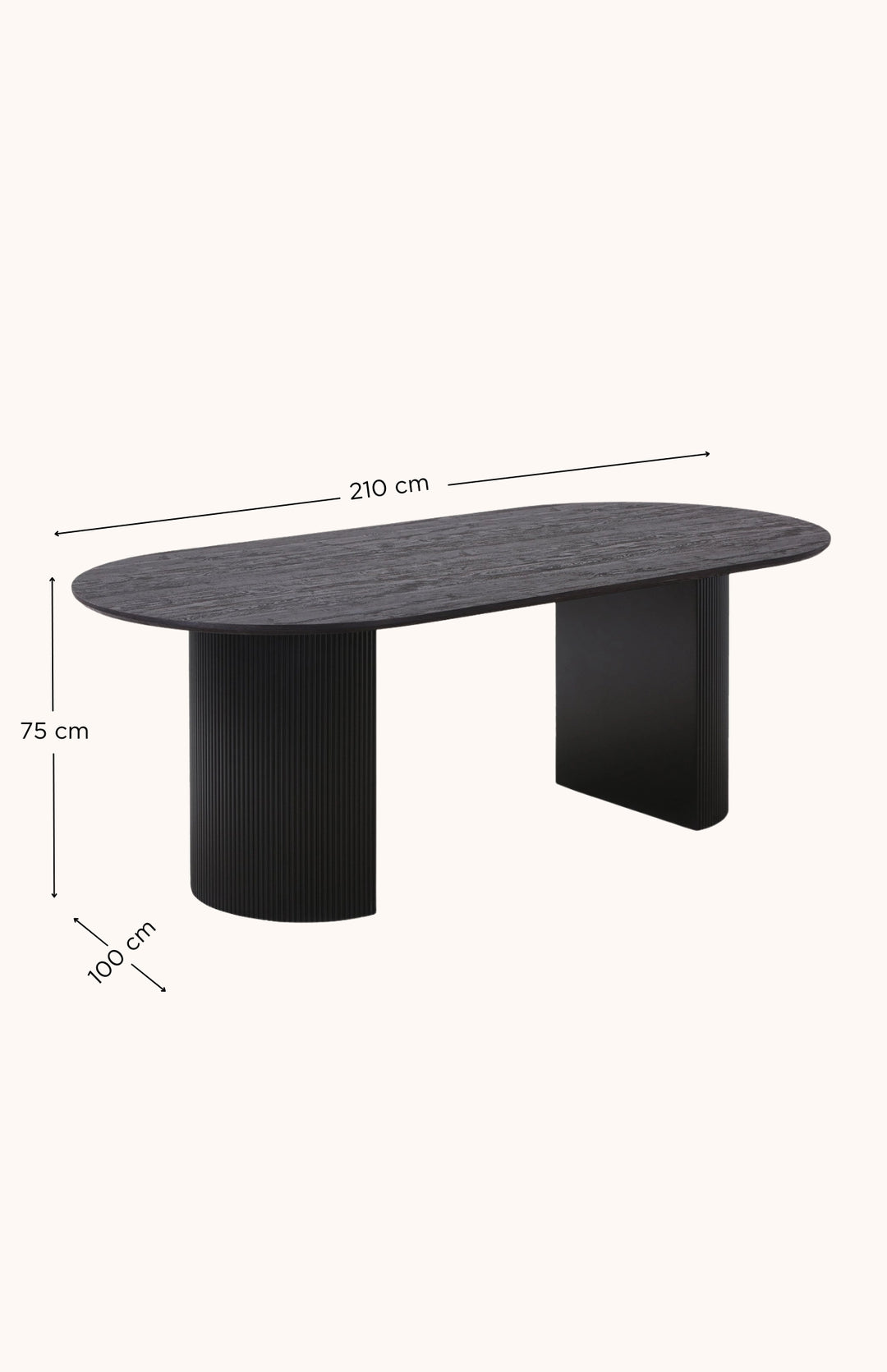 Table de salle à manger brun foncé BOA