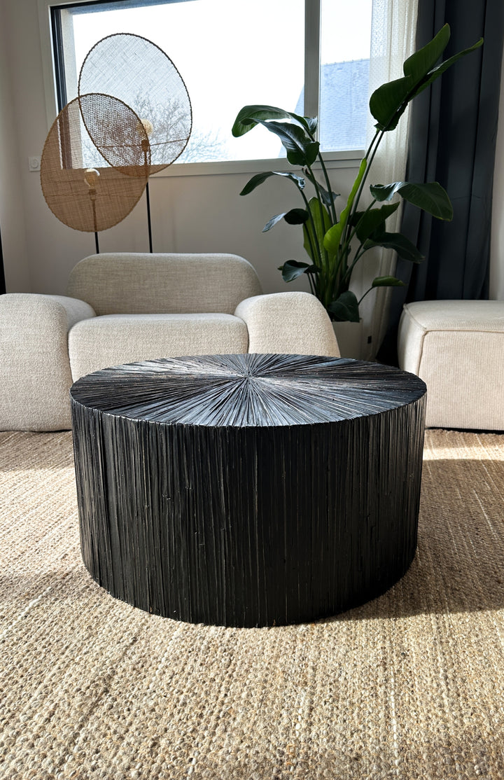 Tapis en laine et jute marron NOA