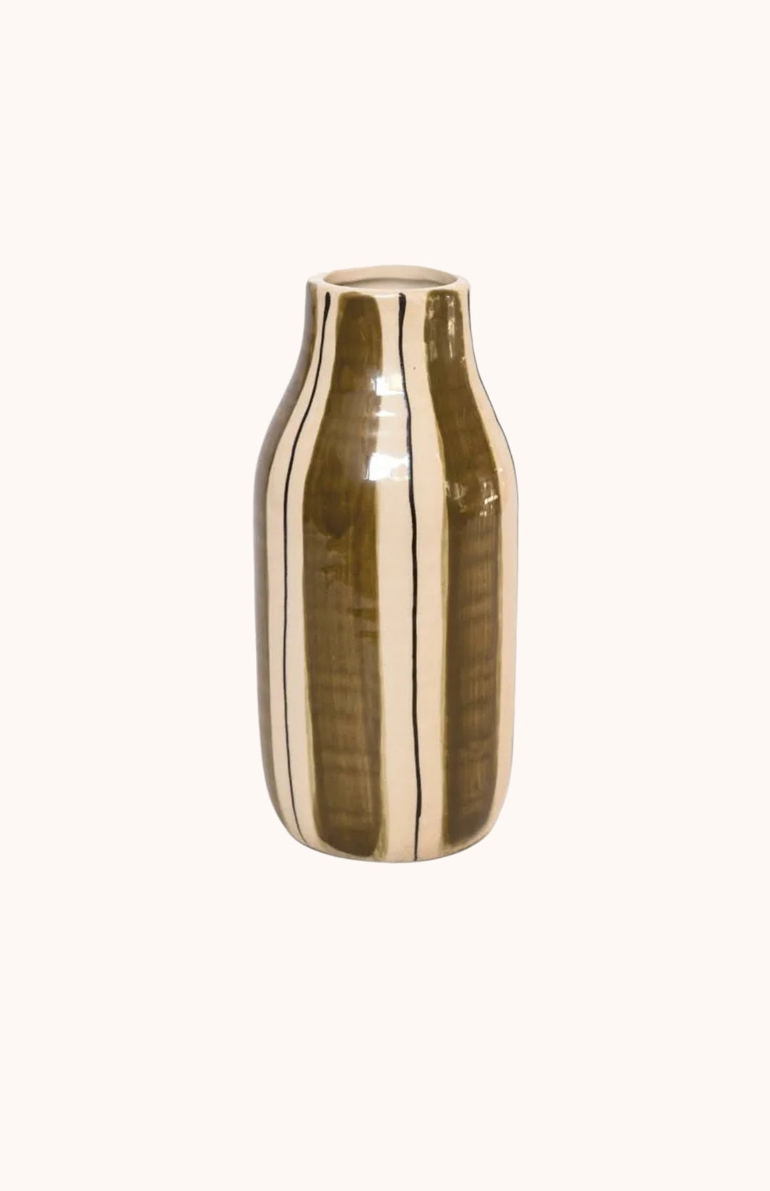 Vase rayé brun GIULIA