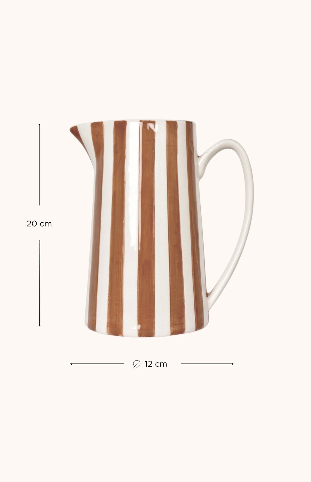 Pichet à rayures marron