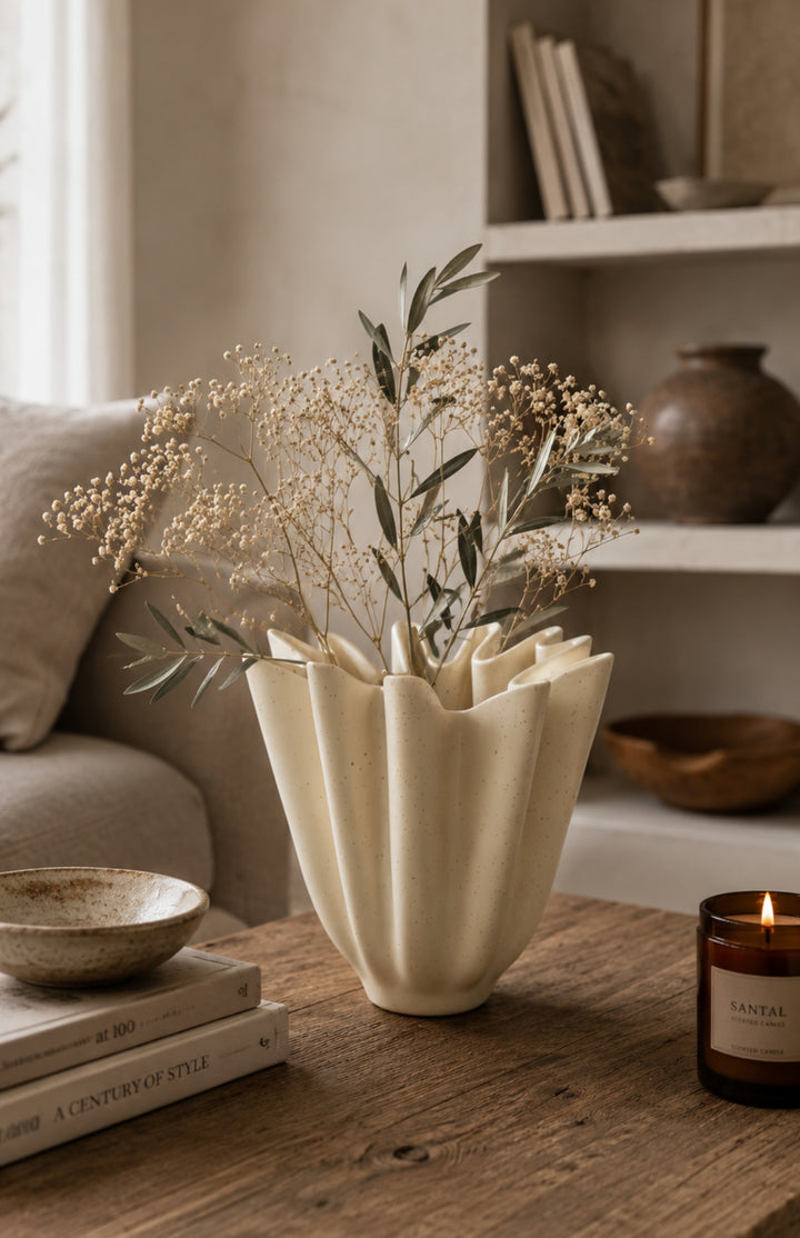Vase beige VAGUE