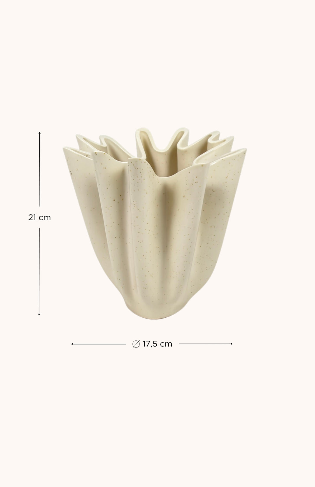 Vase beige VAGUE