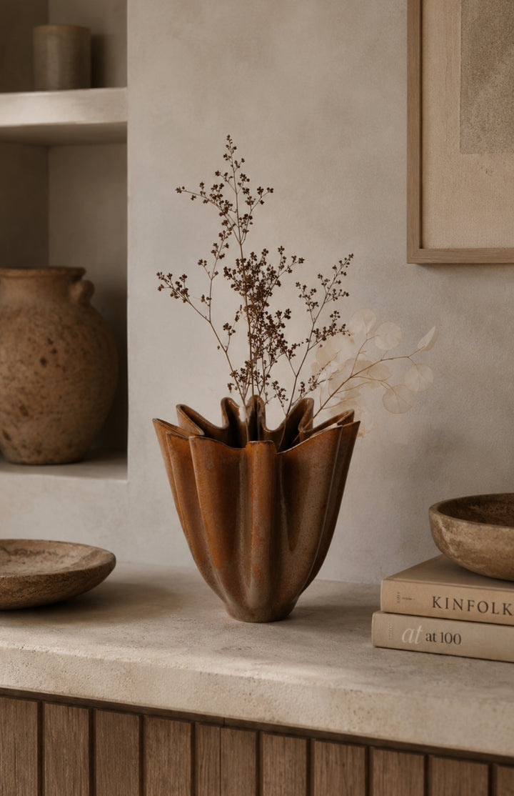 Vase marron VAGUE