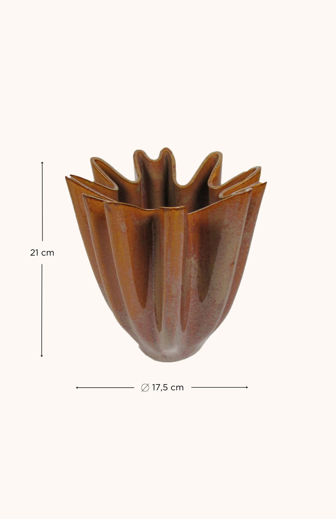 Vase marron VAGUE