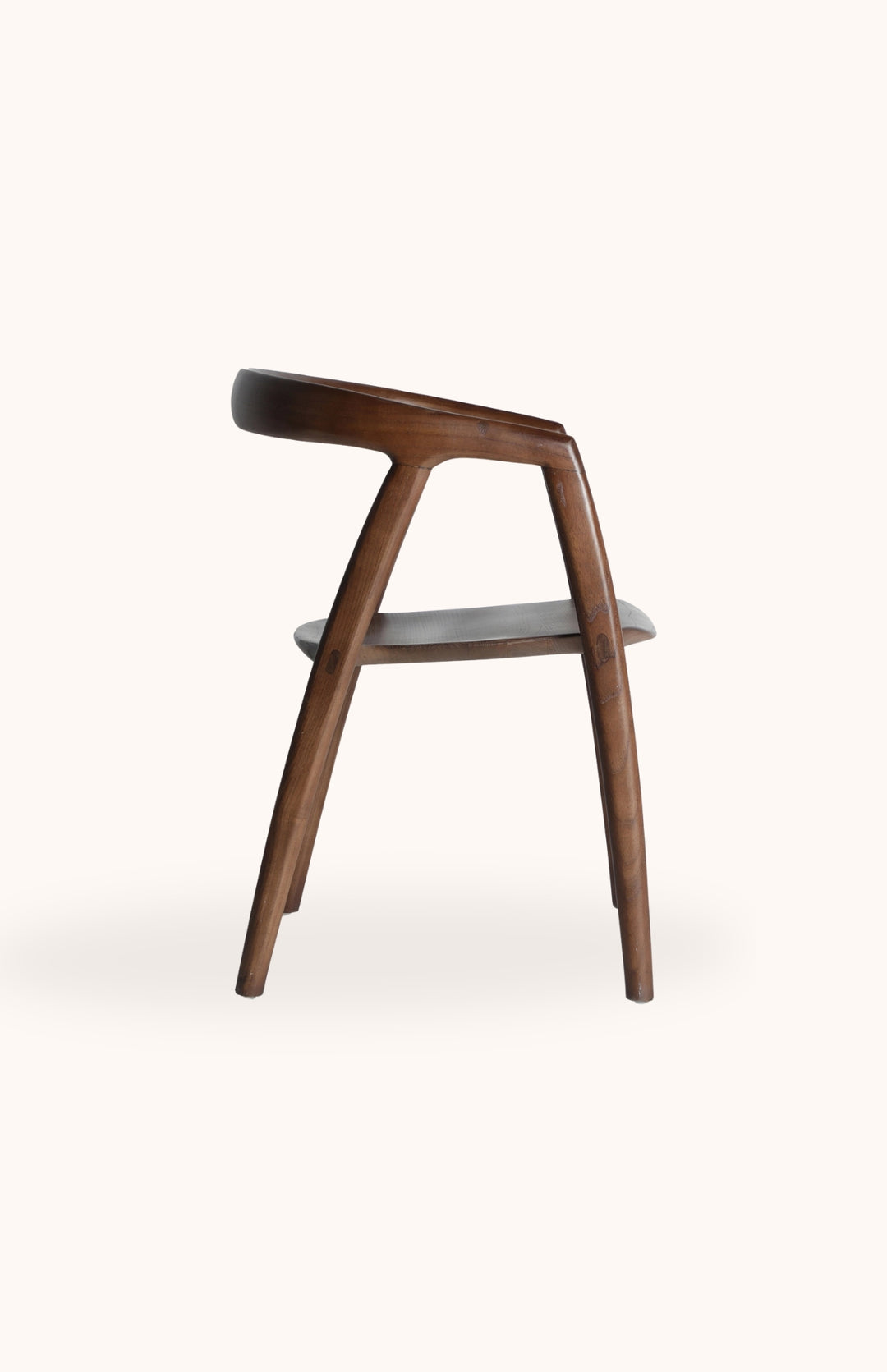 Chaise en bois d'orme foncé JADI
