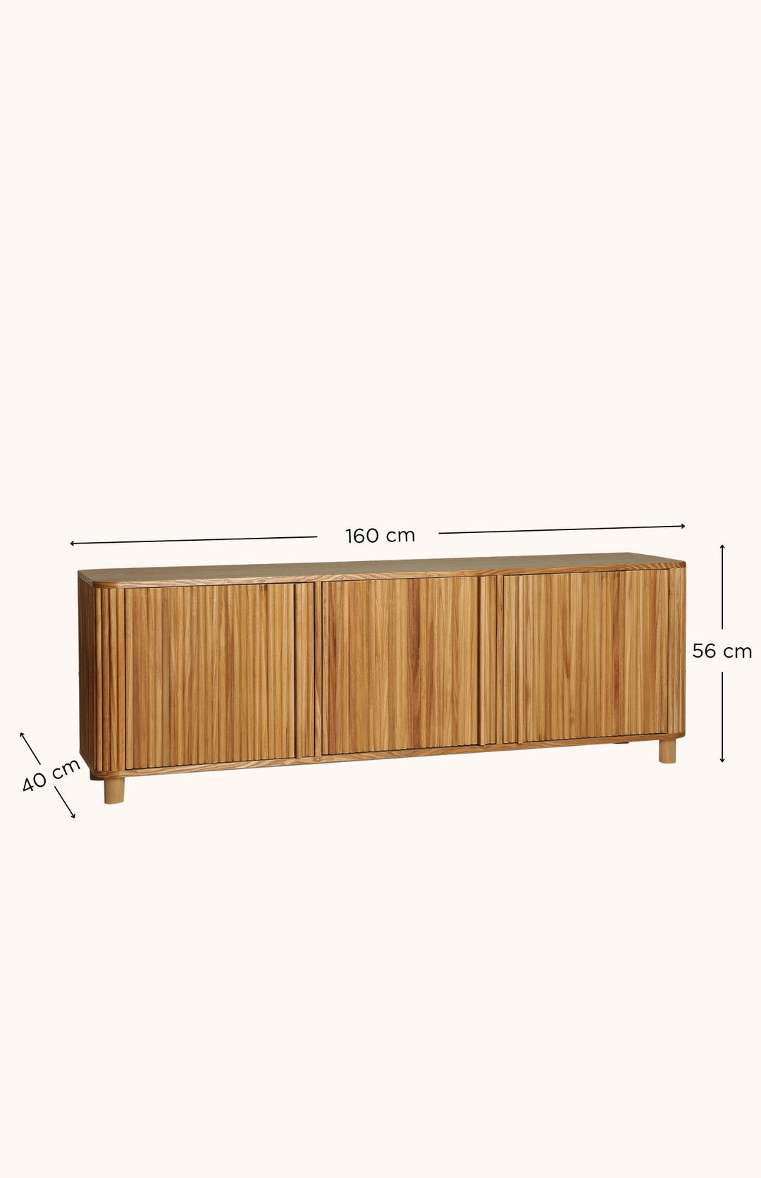 Meuble TV en bois de paulownia DUA