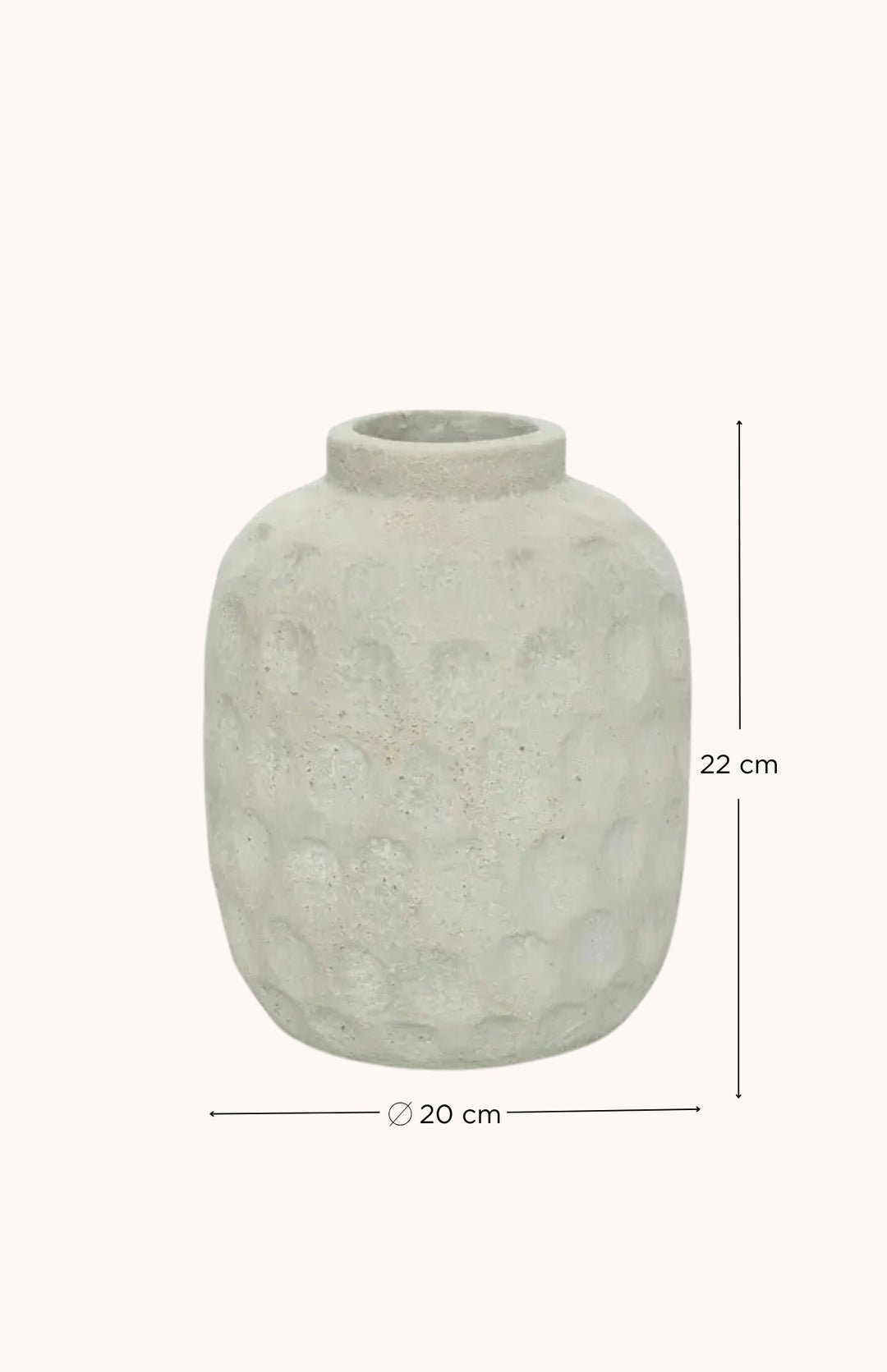 Vase béton beige MESA