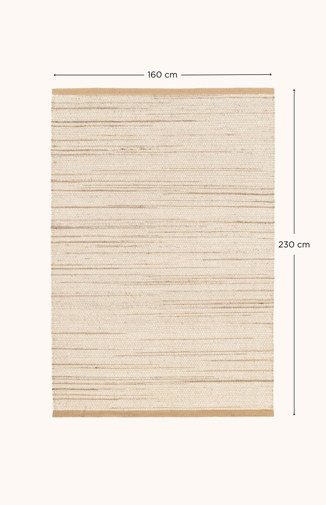 Tapis en laine et jute beige NOA