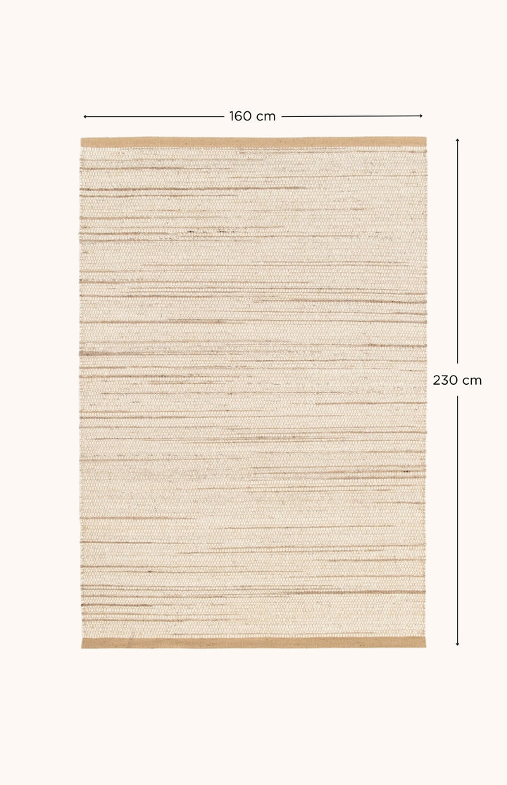 Tapis en laine et jute beige NOA