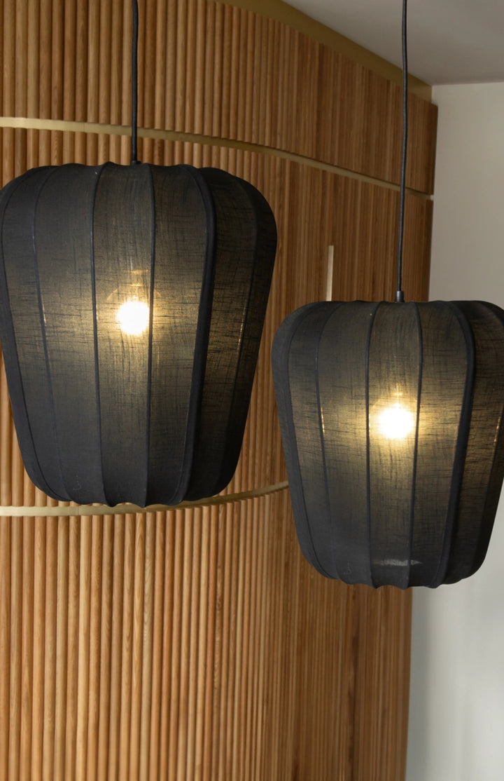 Suspension en fil de coton noir LUMI