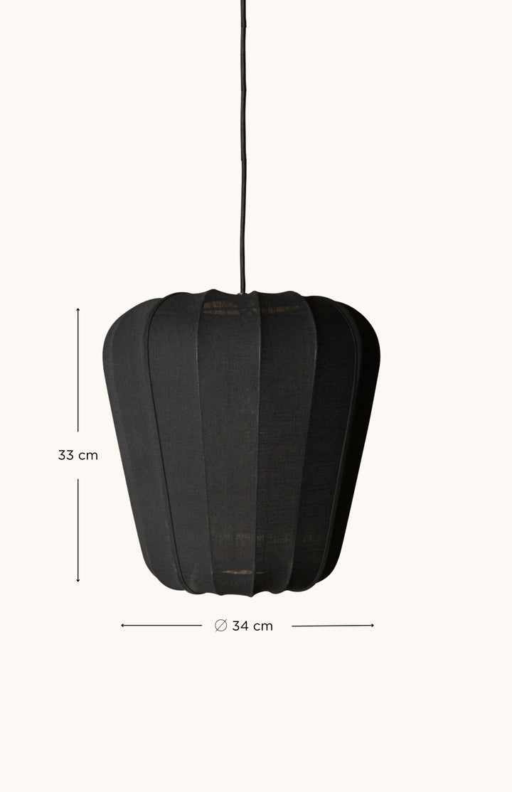 Suspension en fil de coton noir LUMI