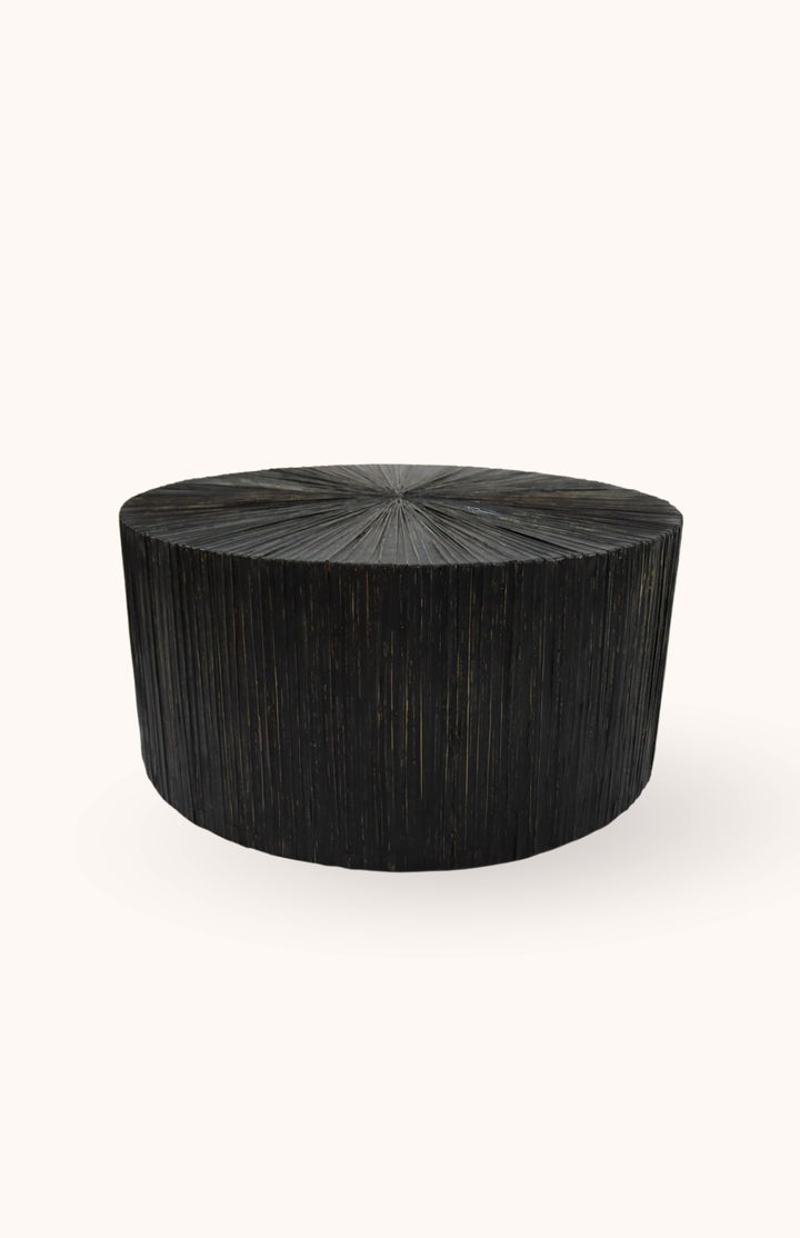 Table basse en bois et feuilles de cocotier COCO