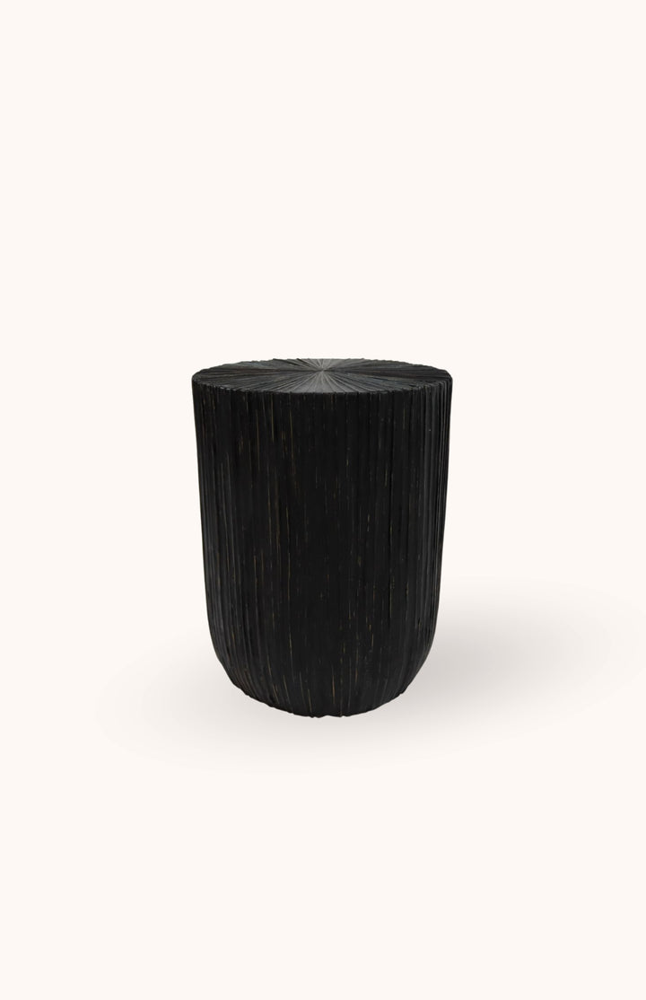 Table d'appoint en bois et feuilles de cocotier COCO