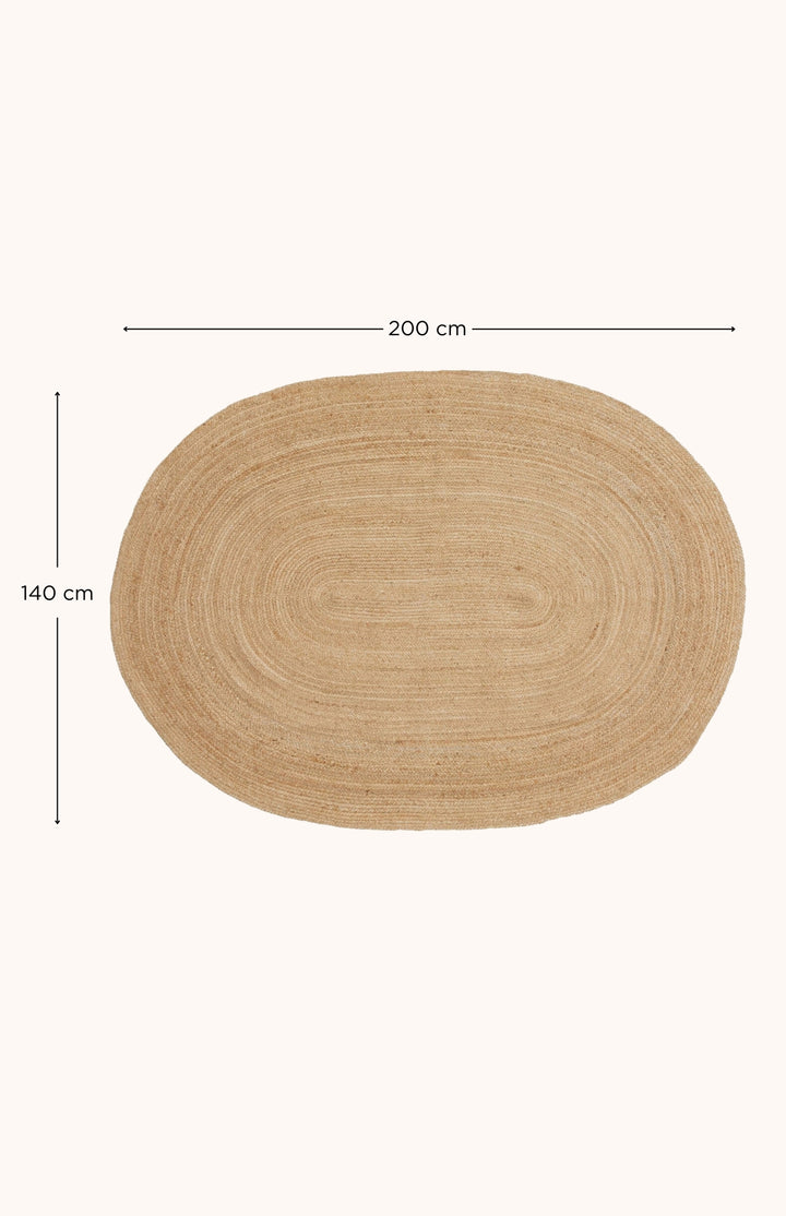 Tapis ovale en jute tressé AMARO