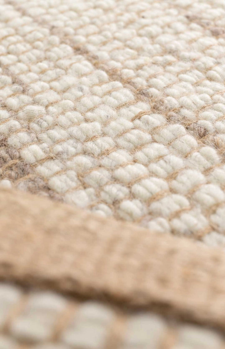 Tapis en laine et jute beige NOA