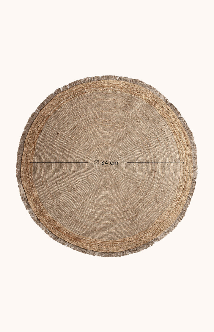 Tapis rond en jute JUNE