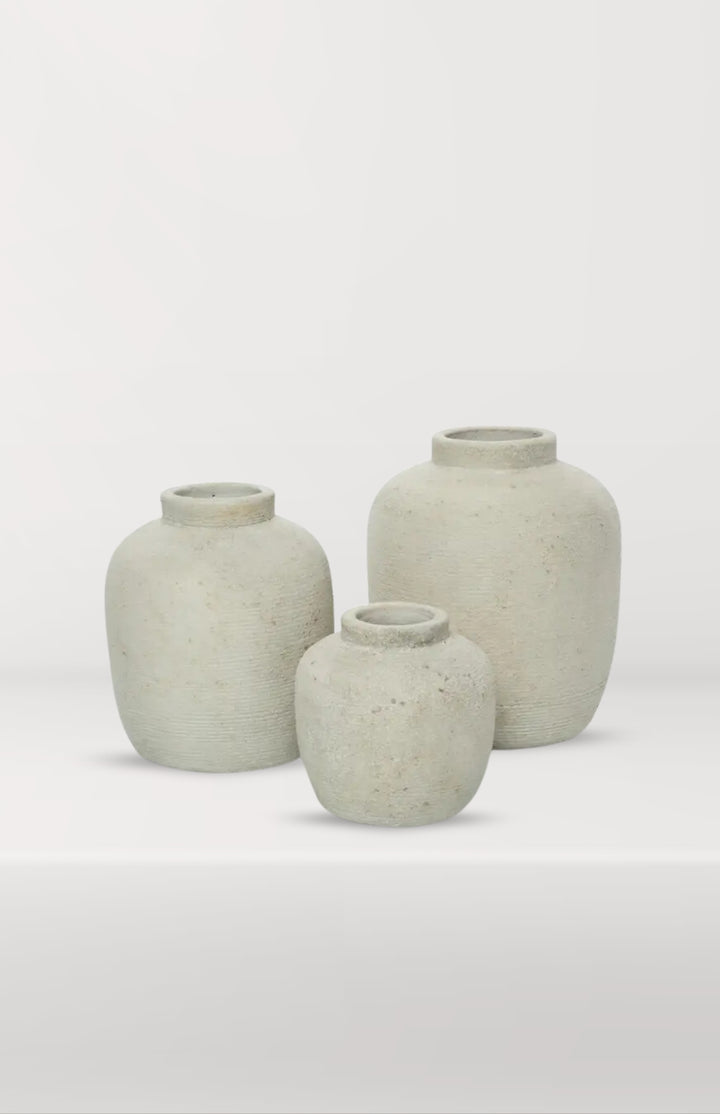 Vase béton beige LENA