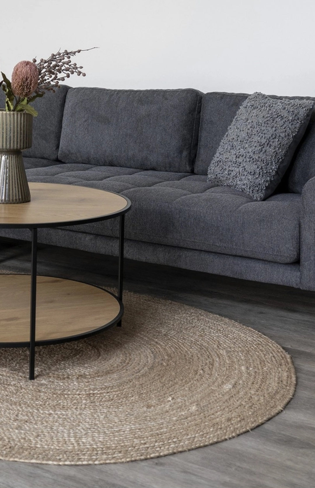 Tapis ovale en jute tressé AMARO