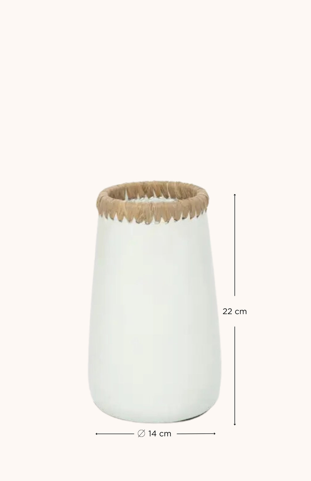 Vase en terre cuite blanc (S) ZORA