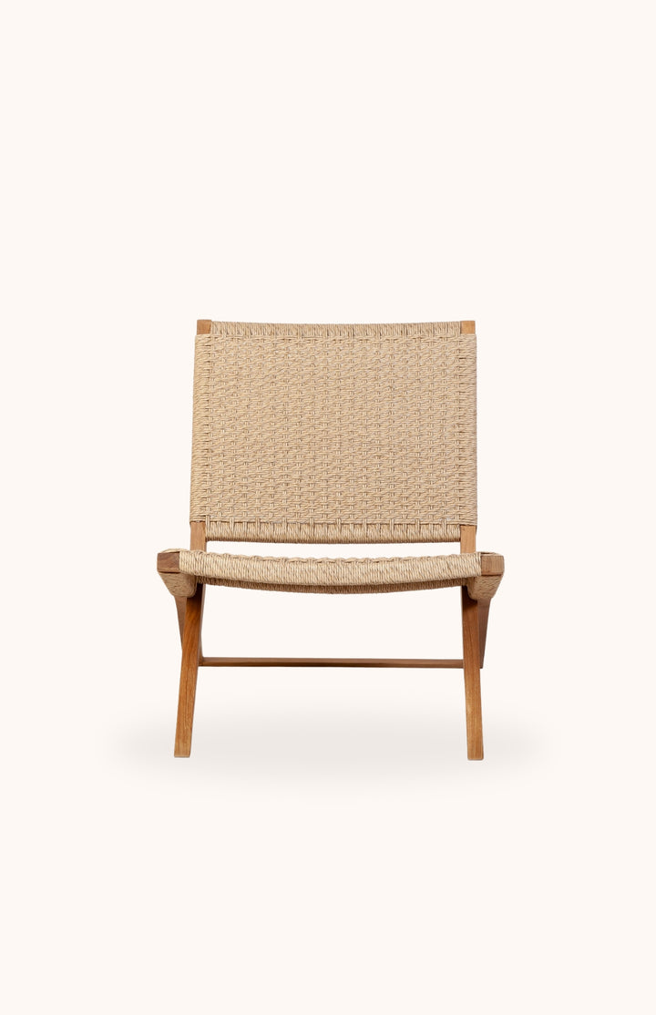 Fauteuil en cordage et teck ARIA