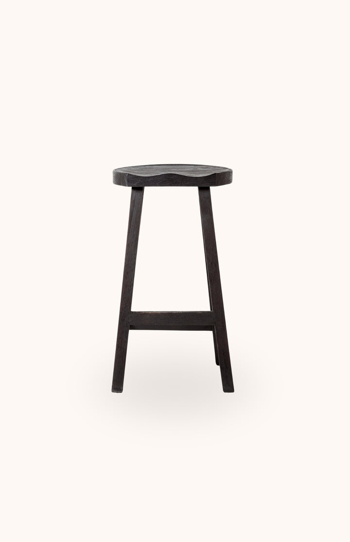 Tabouret haut en bois noir CORY