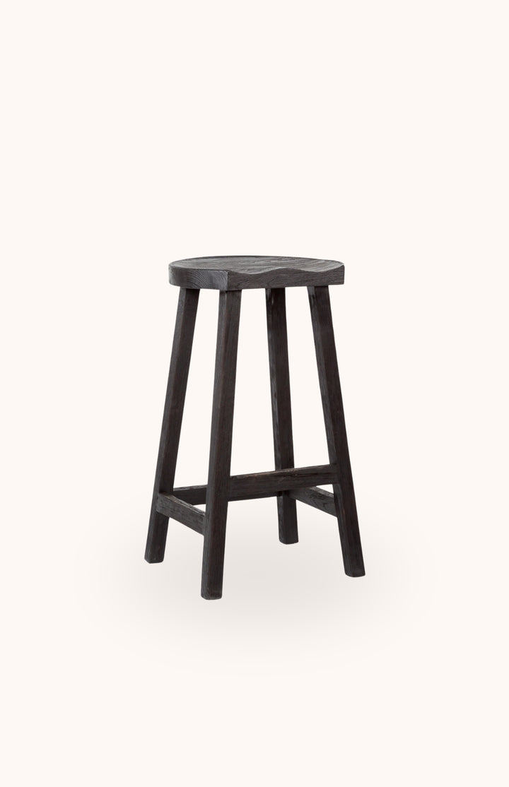 Tabouret haut en bois noir CORY