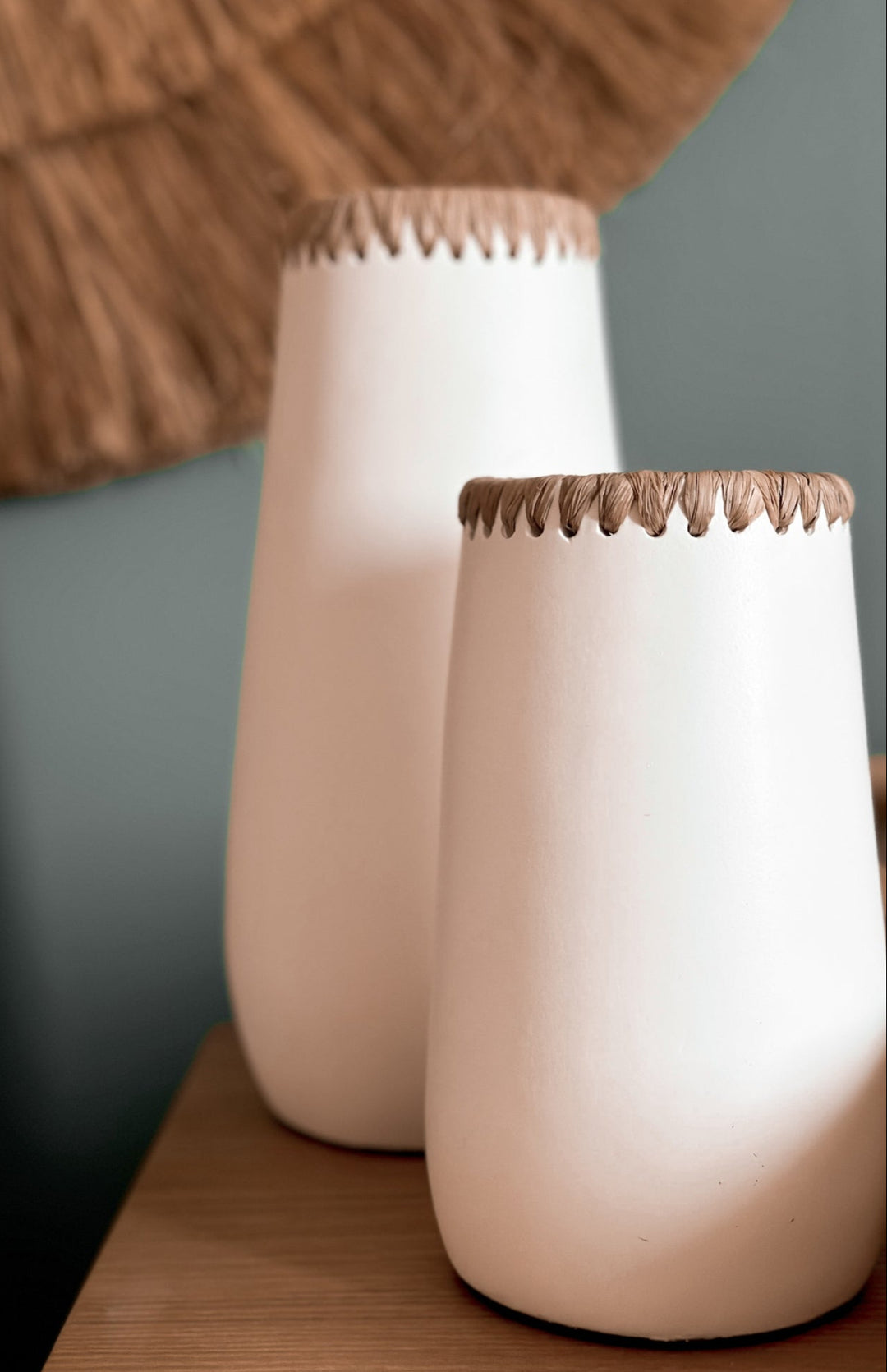 Vase en terre cuite blanc (S) ZORA